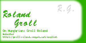 roland groll business card